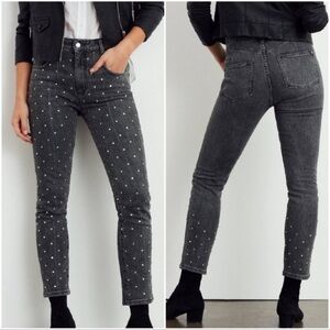 Anthropologie Pilcro Ultra High Rise Slim Beaded Jeans Size 20W Plus